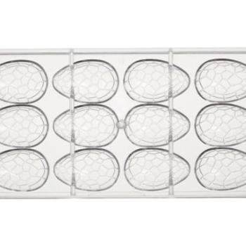 12 adagos repedezett mintás csokitojás készítő polikarbonát bonbon forma kép