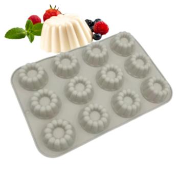 12 adagos szilikon Panna Cotta és puding forma kép