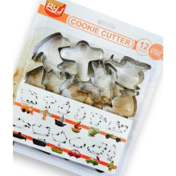 12 részes fém kiszúró készlet (Járművek) kép