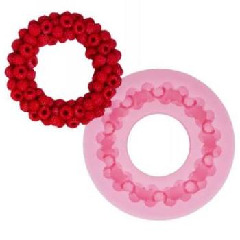 13 cm-es málna gyümölcskoszorú szilikon öntőforma kép