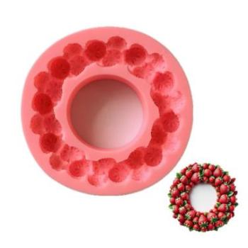 14 cm-es eper gyümölcskoszorú szilikon öntőforma kép