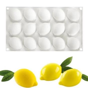 15 adagos citrom alakú szilikon mousse forma kép
