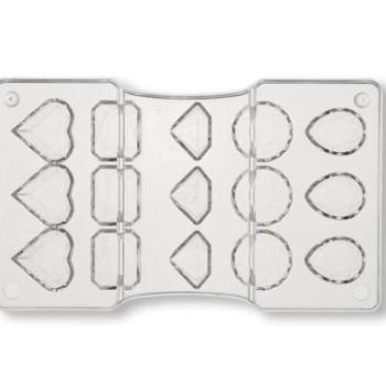 15 Adagos Ékkő Mintás Bonbon Öntőforma – Polikarbonát kép