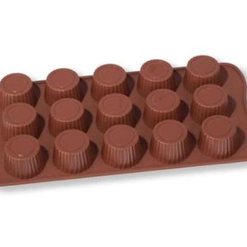 15 adagos kerek recés szilikon bonbon forma kép