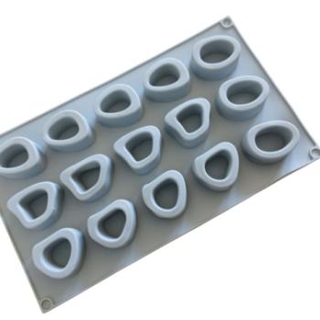 15 adagos szilikon mousse forma üreges alakzatok kép
