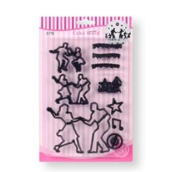 16 részes tánc témájú sziluett kiszúró készlet kép