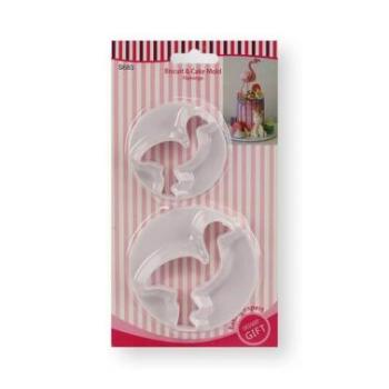 2 részes flamingó alakú fondant kiszúró készlet kép
