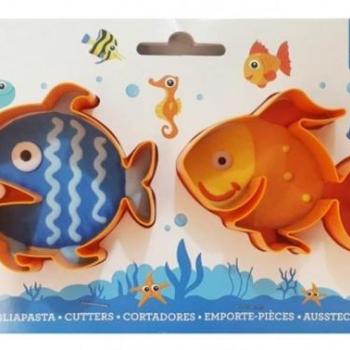 2 részes halacska alakú műanyag sütemény kiszúró készlet kép