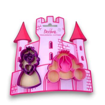 2 részes királylány és hintó műanyag kiszúró készlet kép