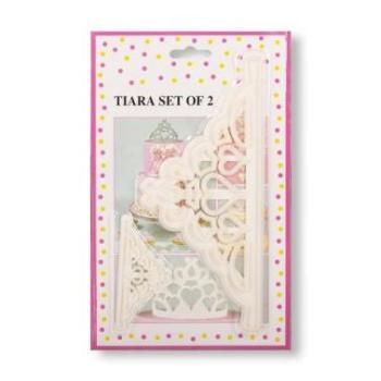 2 részes szív mintás tiara alakú fondant kiszúró készlet kép