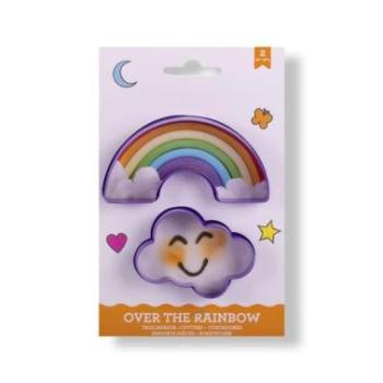 2 részes szivárvány és felhő alakú süti kiszúró készlet kép