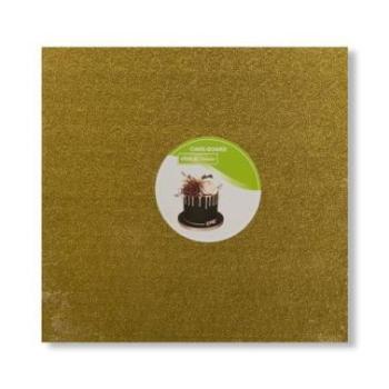 20*20 cm-es arany színű négyzet alakú vékony tortadob kép