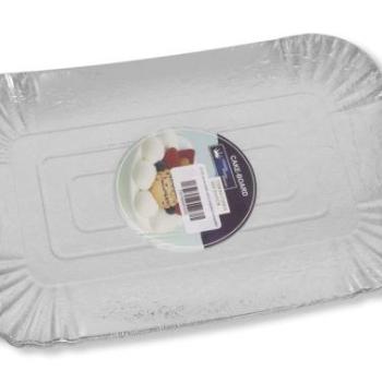 21*31 cm-es ezüst színű szögletes tortaalátét 5 db kép