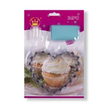 22 részes díszítőcső készlet szilikon habzsákkal és csatlakozóval szíves csomagolásban kép