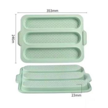 3 adagos szilikon bagett sütőforma kép