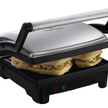 3 az 1-ben panini grill/grill és sütőlap - mélyfekete - Méretet 35 x 36 x 18,5 cm kép