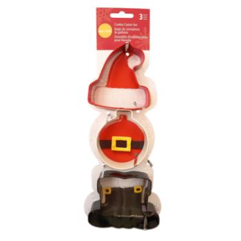 3 részes karácsonyi mézeskalács kiszúró szett - csizma, gömb, sapka kép