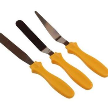 3 részes kis méretű műanyag nyelű spatula készlet kép