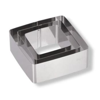 3 részes négyzet alakú rozsdamentes tortakeret készlet kép