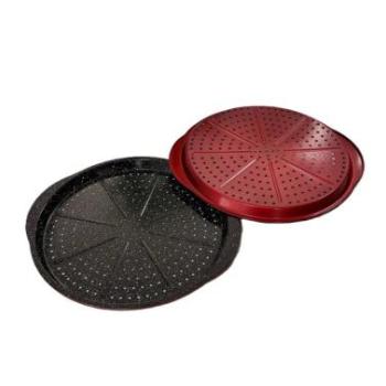 35 cm-es tapadásmentes lyukacsos pizza sütőforma Perfect Home Metal Red Line kép