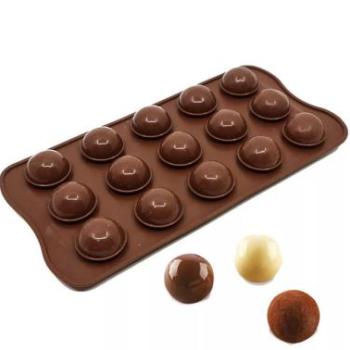 3D Gömb Szilikon Bonbonforma – 15 Adagos Csokoládé és Desszert Készítő kép