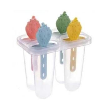 4 adagos műanyag jégkrém készítő forma gyümölcsös pálcikával kép