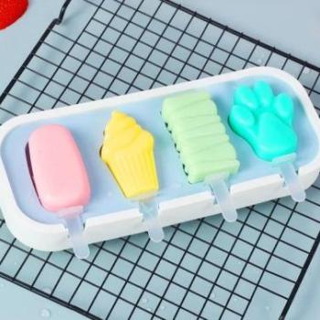 4 adagos szilikon jégkrém készítő forma különböző formájú kép