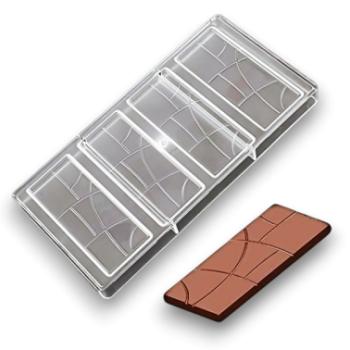 4 adagos vonal mintás polikarbonát táblás csoki forma kép