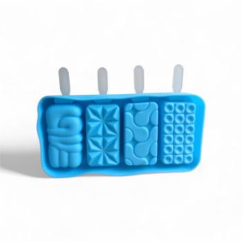 4-féle mintás szilikon mini jégkrém forma kép