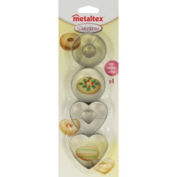 4 részes fém Metaltex linzer kiszúró készlet kép