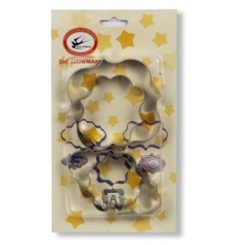 4 részes keret fém sütikiszúró készlet kép