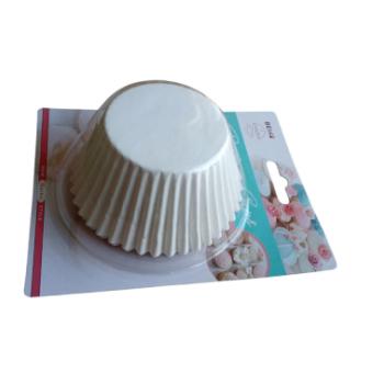 40 db nagy méretű fehér muffin papír kép