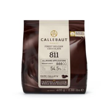 54,5%-os étcsokoládé pasztilla (korong) 400g Callebaut 811 kép