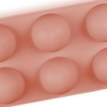 6 adagos 7 cm-es félgömb alakú szilikon forma kép