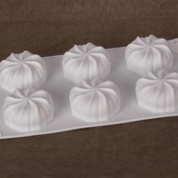 6 adagos csavart félgömb szilikon mousse forma kép