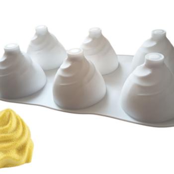 6 adagos habcsók alakú szilikon mousse forma kép