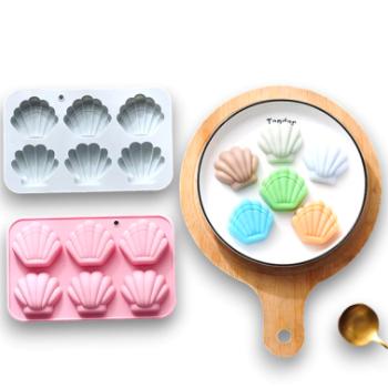 6 adagos kagyló alakú szilikon forma kép