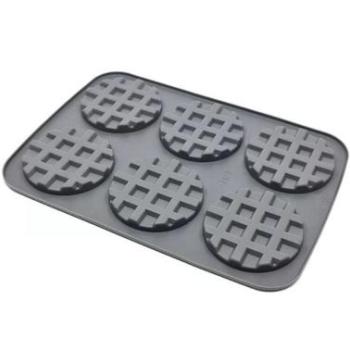 6 adagos kerek szilikon gofri sütőforma kép