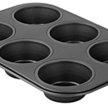 6 adagos tapadásmentes Zenker Black Metallic muffin sütőforma kép