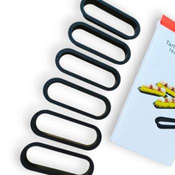 6 db 16*5 cm-es műanyag tarte sütőforma kép