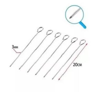 6 db 20 cm-es fém saslik pálca kép