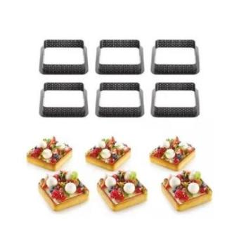 6 db 8*8 cm-es négyzet alakú tarte forma kép