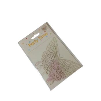 6 db holografikus 3D pillangó tortadísz kép