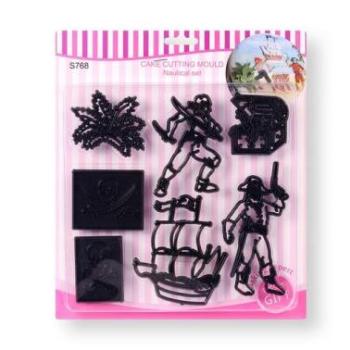 7 részes kalózok sziluett kiszúró készlet kép