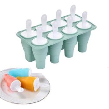 8 adagos szilikon jégkrém és jégkocka készítő forma kép