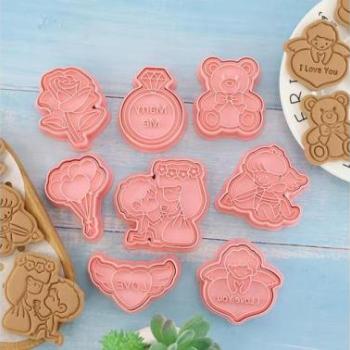 8 részes "szerelem" kiszúró és mintázó készlet kép