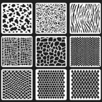 9 db-os állat bőr mintázatú tortastencil szett kép