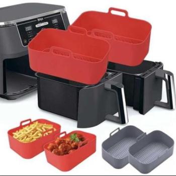 Air fryer sütőforma szögletes szilikon 19*12 cm kép