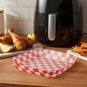 Air fryer sütőpapír kockás 20*20 cm-es 50 db kép