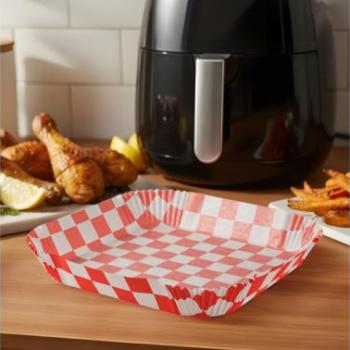 Air fryer sütőpapír kockás 23*23 cm-es 50 db kép
